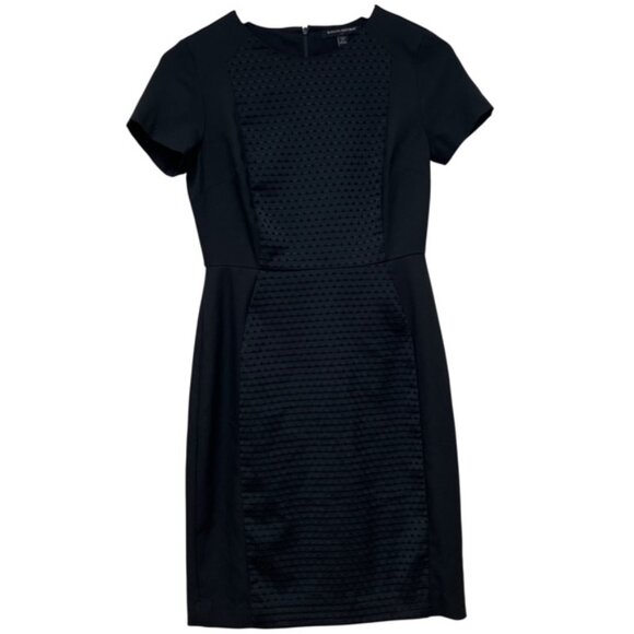 Banana Republic Factory Black Clip Dot Sheath Dress size 2P - Picture 2 of 9